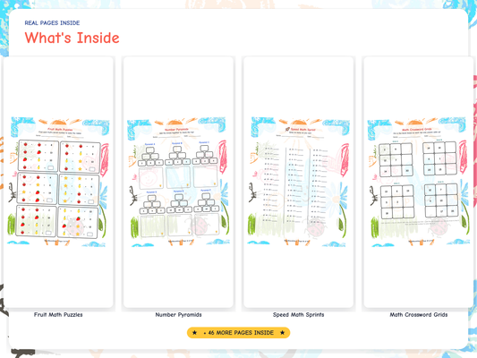 Math Mastery Workbook: Printable Logic & Math Activities for Kids (Grades 2-4, Ages 7-10)